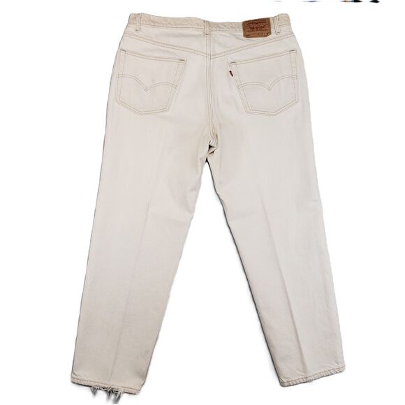 Vintage Levi's 550 Jeans Mens‎ 40x30 Off White Denim Pants USA Made 1998 90s VTG - Picture 2 of 9